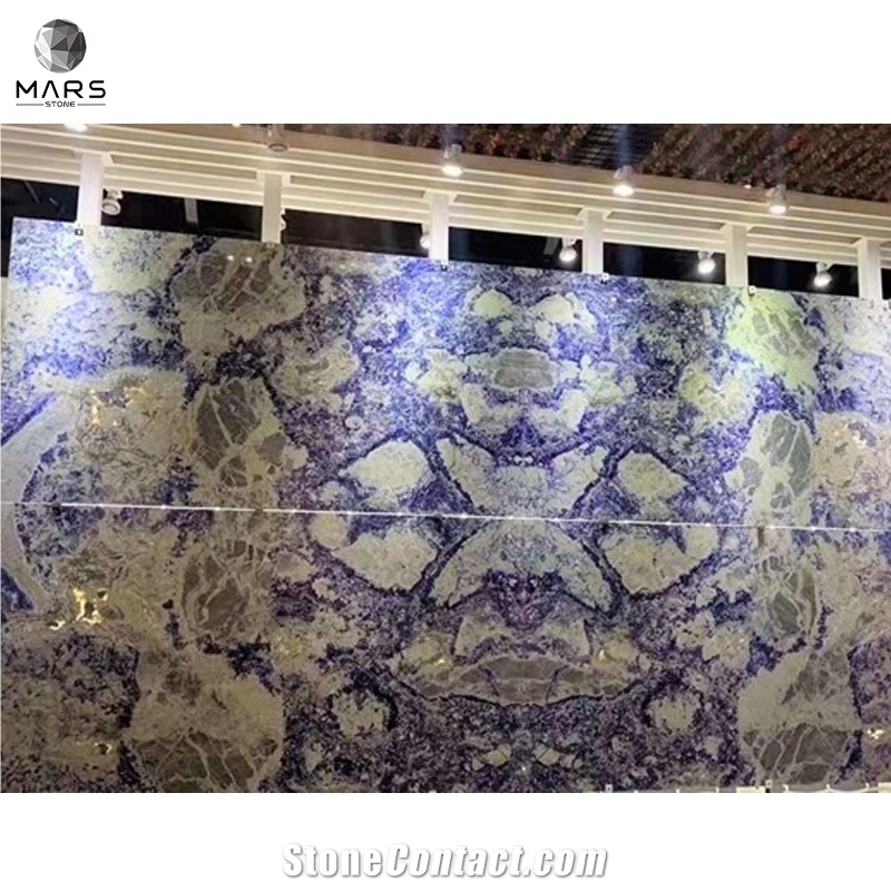 Luxury Blue Granite Stone Paper Napkins Tissue Box