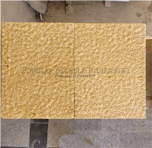 Yellow Limestone For Exterior Wall Cladding Bush Hammered