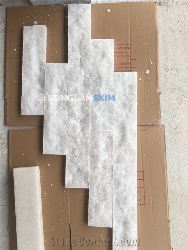 White Crystal Marble Split Stone Veneer
