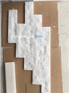 White Crystal Marble Split Stone Veneer