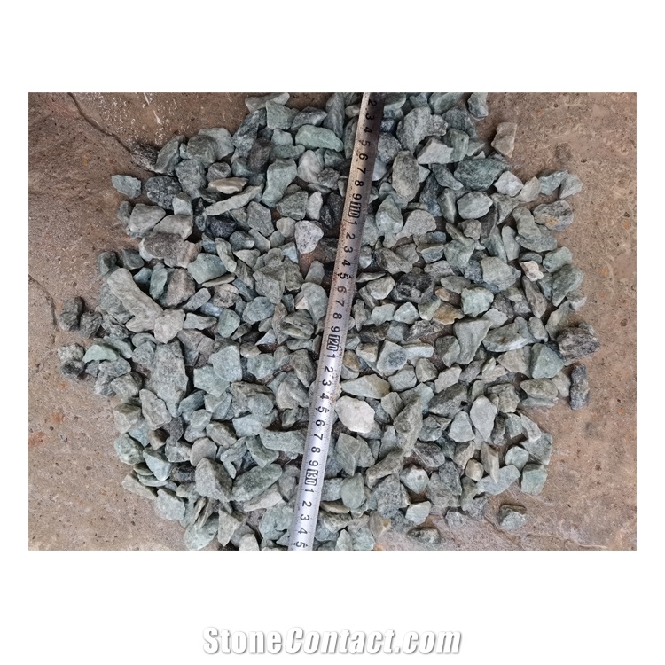 Green Color Pebble Gravel Stone For Garden