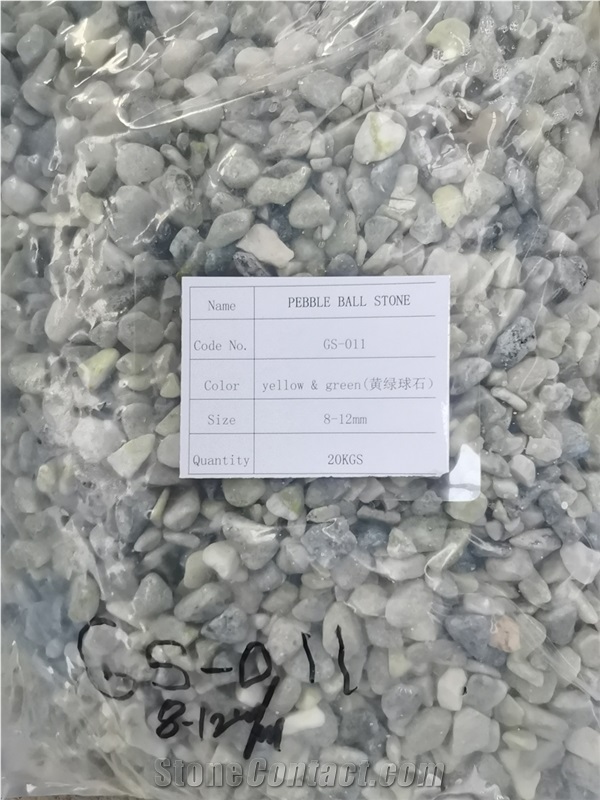 Green Color Pebble Gravel Stone For Garden