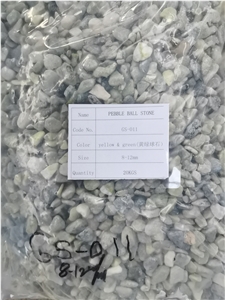 Green Color Pebble Gravel Stone For Garden