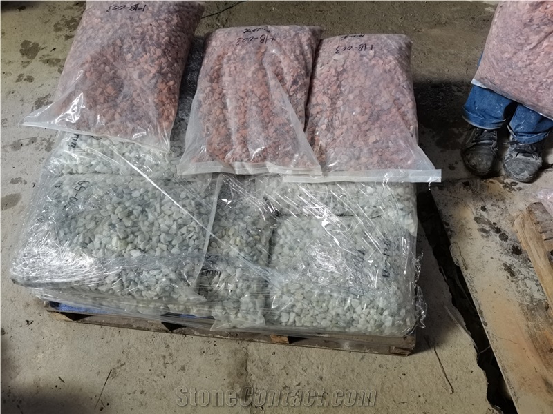 Green Color Pebble Gravel Stone For Garden