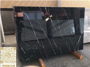 3D Black Marble Slabs