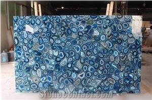 Blue Bubble Agate Semiprecious Stone Slabs For Countertops Blue Bubble Agate Semiprecious Stone Slabs For Countertops