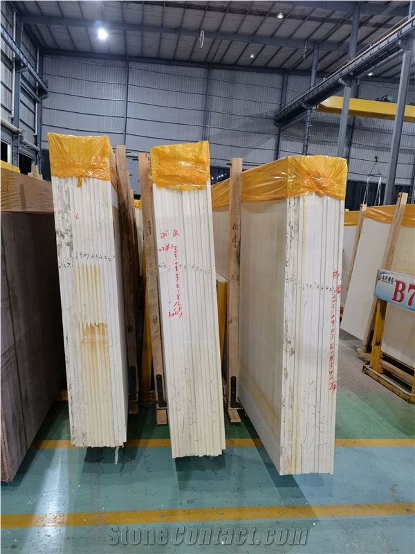 Crystal White Artificial Marble Stone Engineered Slabs 