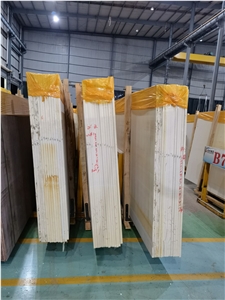 Crystal White Artificial Marble Stone Engineered Slabs 