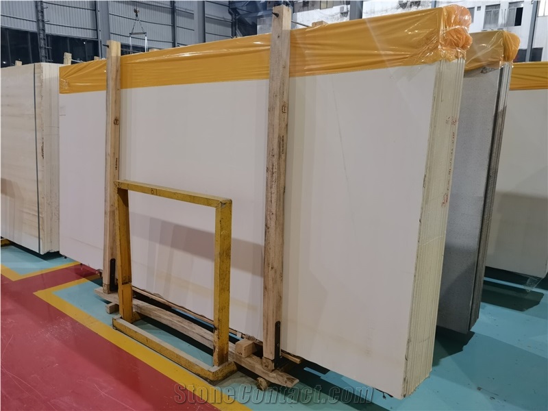 Crystal White Artificial Marble Stone Engineered Slabs 