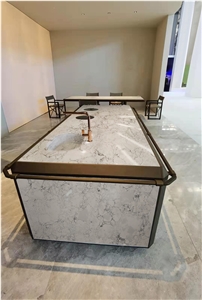 Super White Artificial Marble For Countertops