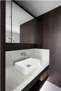 Super White Artificial Marble For Countertops