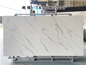 White Polished Sintered Stone For Countertop/Kitchentop White Polished Sintered Stone For Countertop/Kitchentop