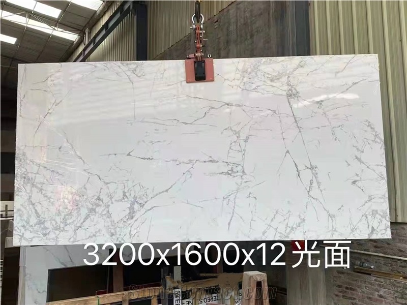 White Polished Sintered Stone For Countertop/Kitchentop