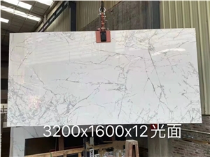 White Polished Sintered Stone For Countertop/Kitchentop