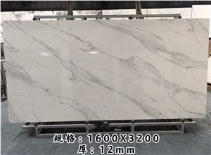 White Polished Sintered Stone For Countertop/Kitchentop