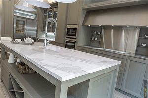 White Polished Sintered Stone For Countertop/Kitchentop