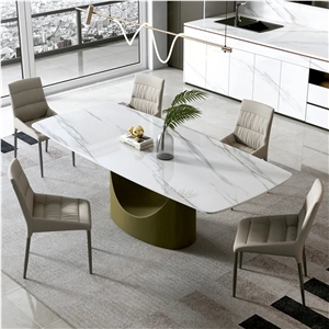 White Polished Sintered Stone For Countertop/Kitchentop