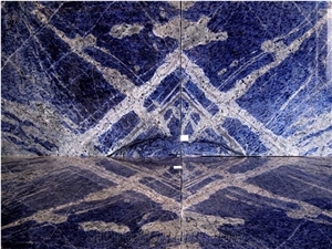 Sodalite Blue Granite Natural Stone Bookmatch Slabs