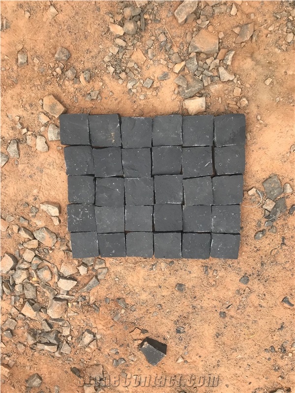 Zhangpu Black Cobbles, Cubes, Black Basalt Cubes