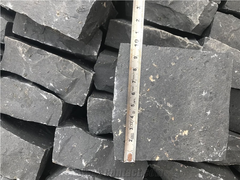 Zhangpu Black Cobbles, Cubes, Black Basalt Cubes