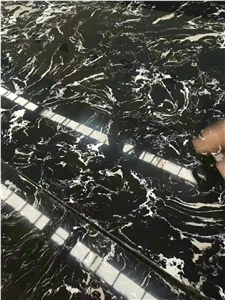 Black Marble Artificial Stone Tiles And Slabs