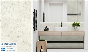 Recycle White Terrazzo Slab Tile Artificial Stone Outdoor
