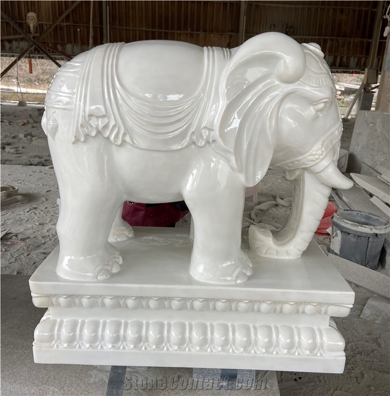Guangxi White Elephant Animal Garden Sculpture
