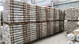 White Marble Round Handrail Railing Balcony Baluster