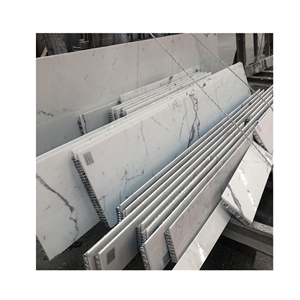 Aluminium Honeycomb Calacatta White Laminated Marble Aluminium Honeycomb Calacatta White Laminated Marble