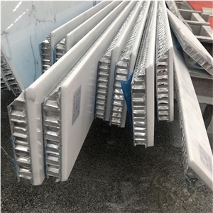 Aluminium Honeycomb Calacatta White Laminated Marble