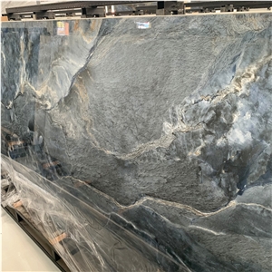 Artificial Stone Porcelain Slab Blue Sintered Stone For Wall