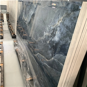 Artificial Stone Porcelain Slab Blue Sintered Stone For Wall