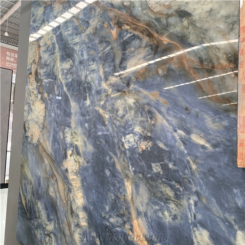 Good Price Luxury Blue Sintered Stone For Interior Wall Tile