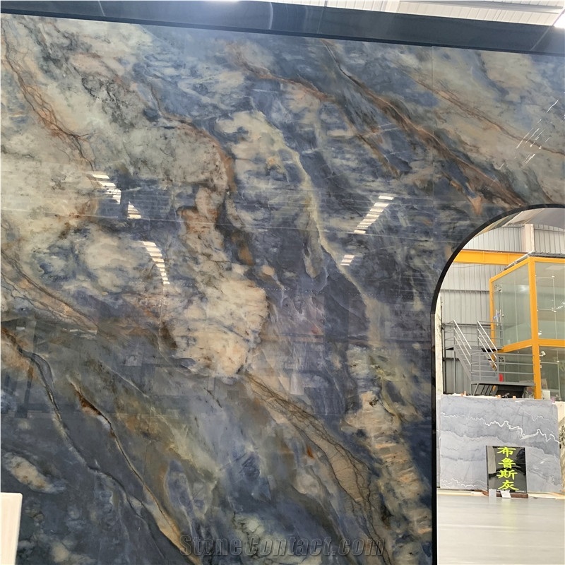 Good Price Luxury Blue Sintered Stone For Interior Wall Tile