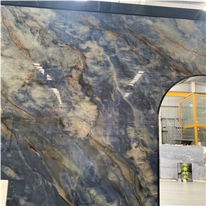 Good Price Luxury Blue Sintered Stone For Interior Wall Tile