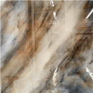 Luxury Stone Yellow Sintered Stone Slabs For Background Wall