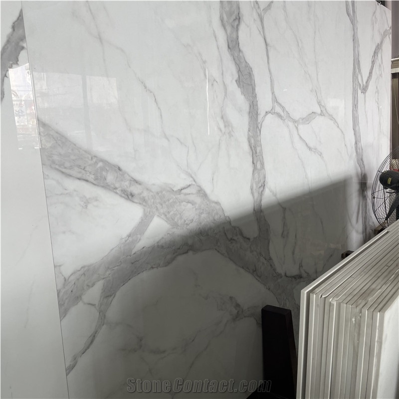 Sintered Stone Slabs, Tile With White Vein For  Floor,Wall And Background