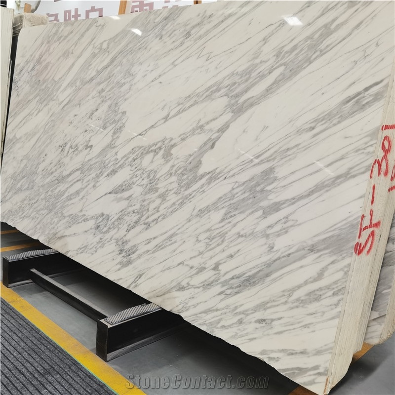 Calcutta Calacatta White Italy Marble Slab For Indoor