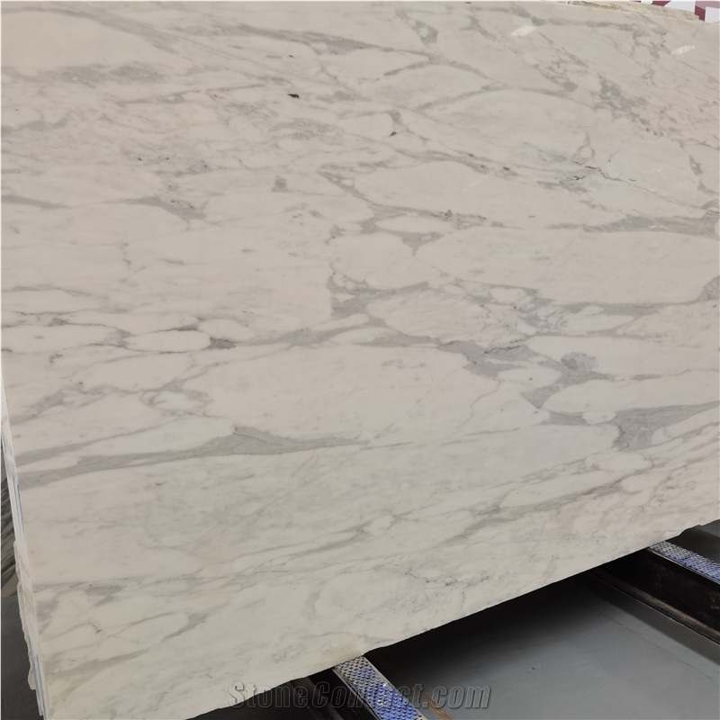Calcutta Calacatta White Italy Marble Slab For Indoor