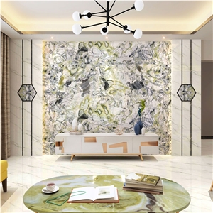 China Primavera Lux Beauty Calacatta Verde Colorful Marble