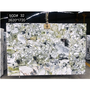 China Primavera Lux Beauty Calacatta Verde Colorful Marble