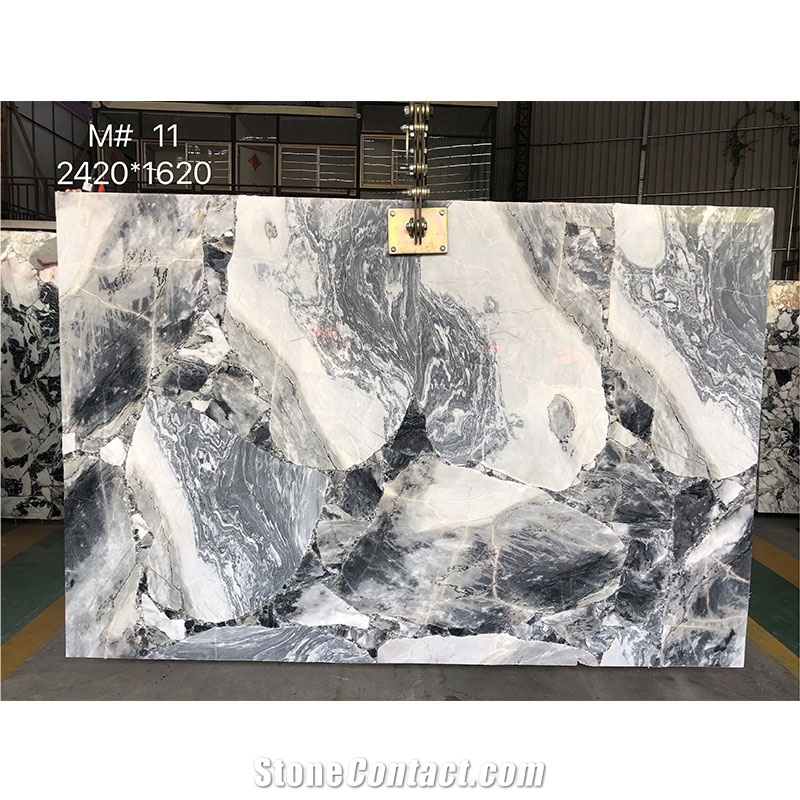 China Primavera Lux Beauty Calacatta Verde Colorful Marble
