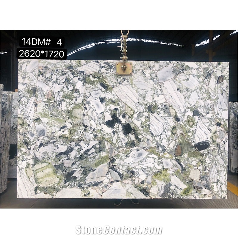China Primavera Lux Beauty Calacatta Verde Colorful Marble