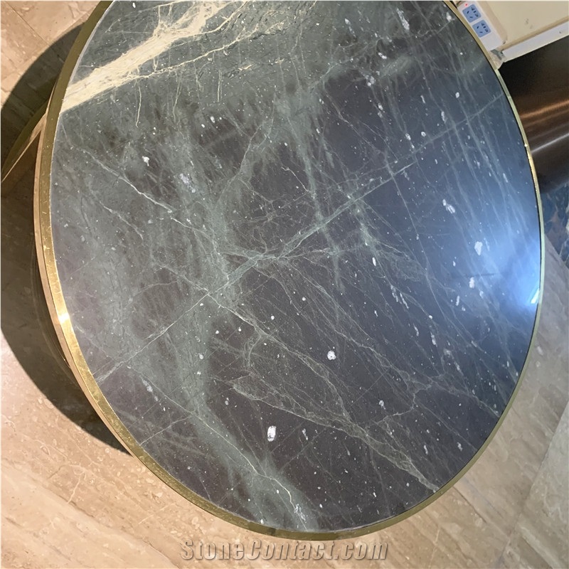 Custom Design Hotel Furniture Green Marble Coffice Tables