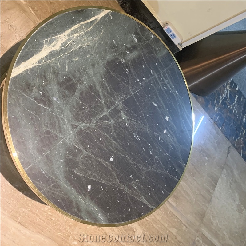 Custom Design Hotel Furniture Green Marble Coffice Tables