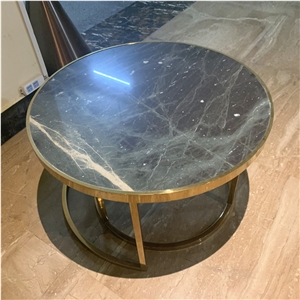 Custom Design Hotel Furniture Green Marble Coffice Tables
