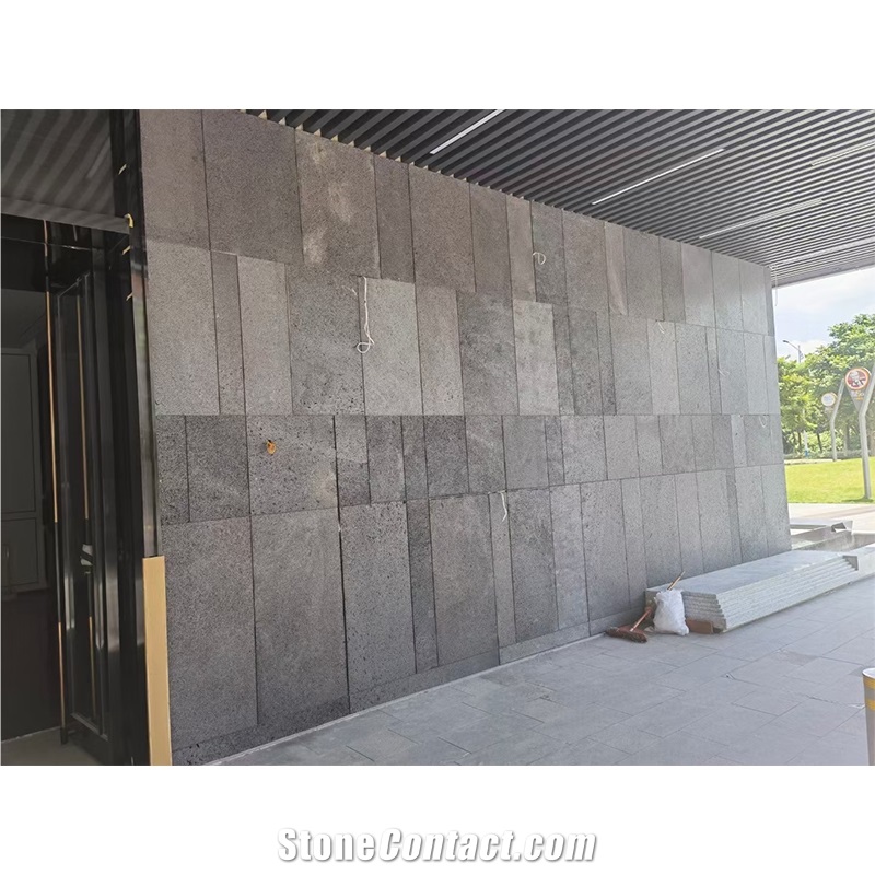 Exterior Wall Cladding Black Lava Stone Clading Basalt