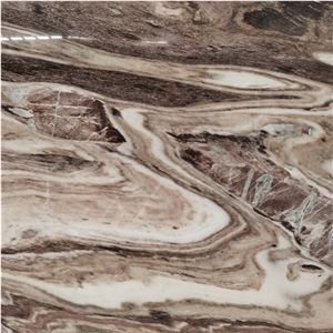 Louvre Milly Brown Marble Slab For Luxury Interior Design