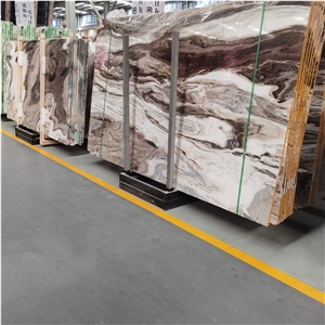 Louvre Milly Brown Marble Slab For Luxury Interior Design