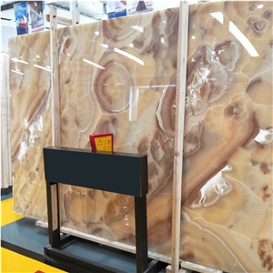 Luxury Orange Onyx Marble Slabs For Interior Wall Decoration